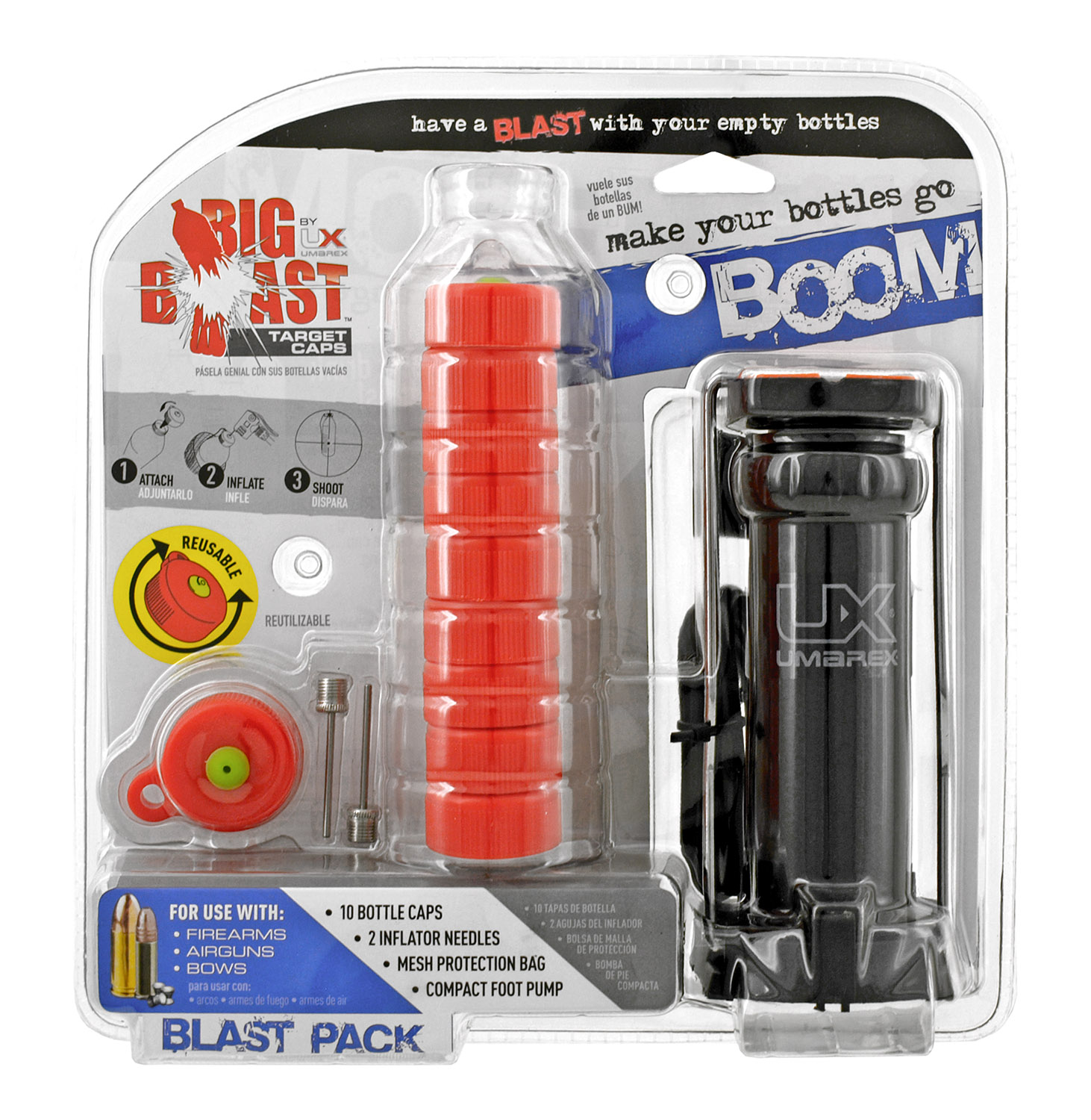 Big Blast Target Bottle Caps with Inflator Pump Umarex