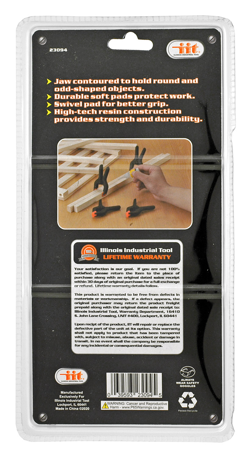 2" Hand Spring Clamp Set of 8 pieces Illinois Industrial Tool