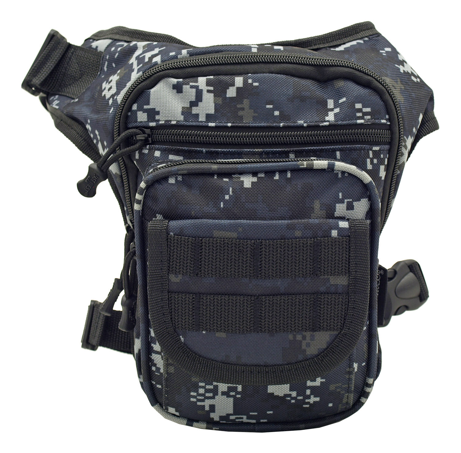 Leg Drop Style Tactical EDC Molle Hip Bag - Blue Digital Camo