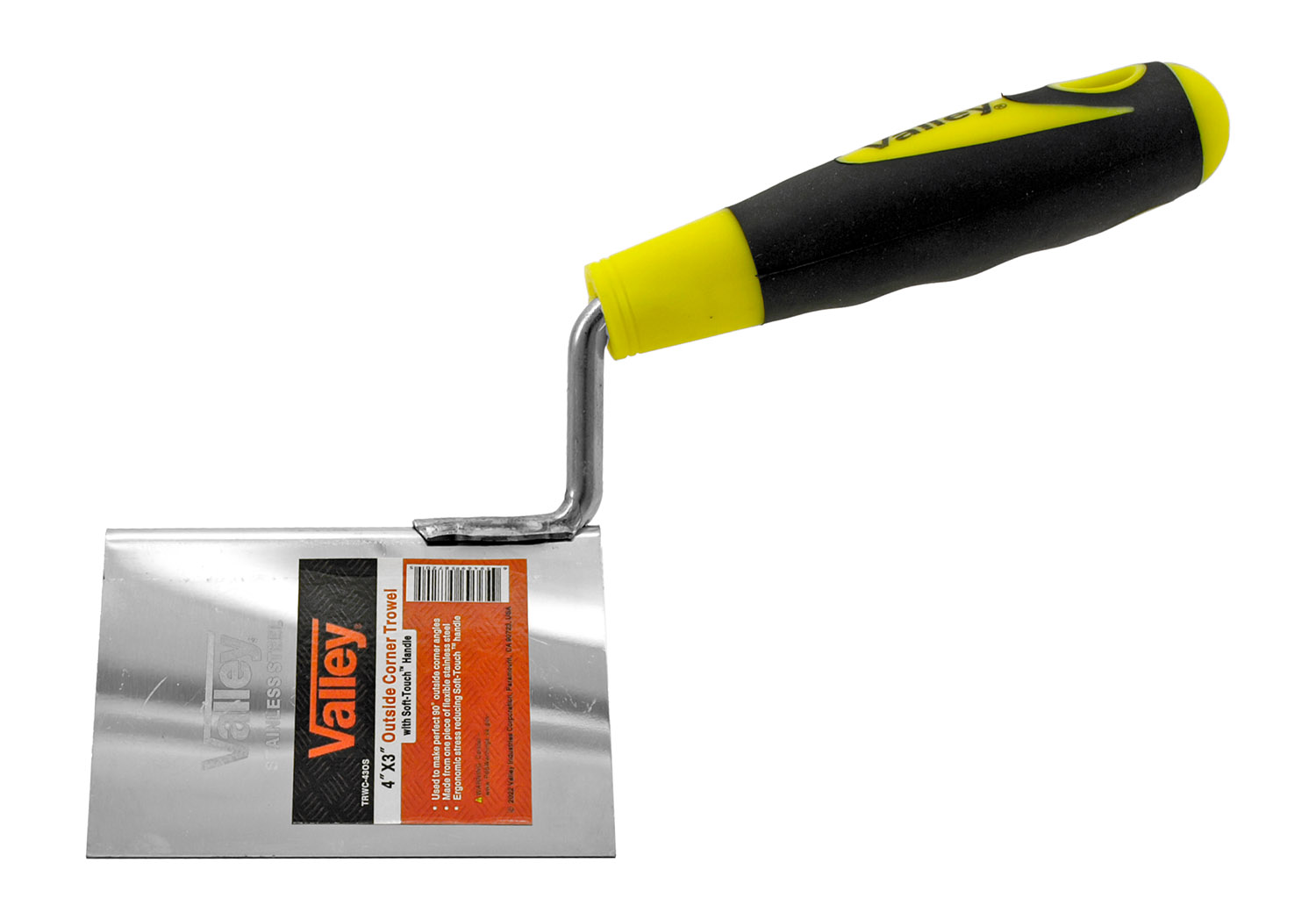 Valley Tools 4" x 3" Outside Corner Trowel Spreader and Scraper TRWC43OS