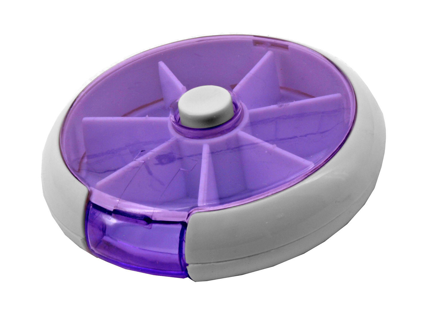 Round Rotating Weekly Pill Cases Box Large Medicine Organizer Diamond