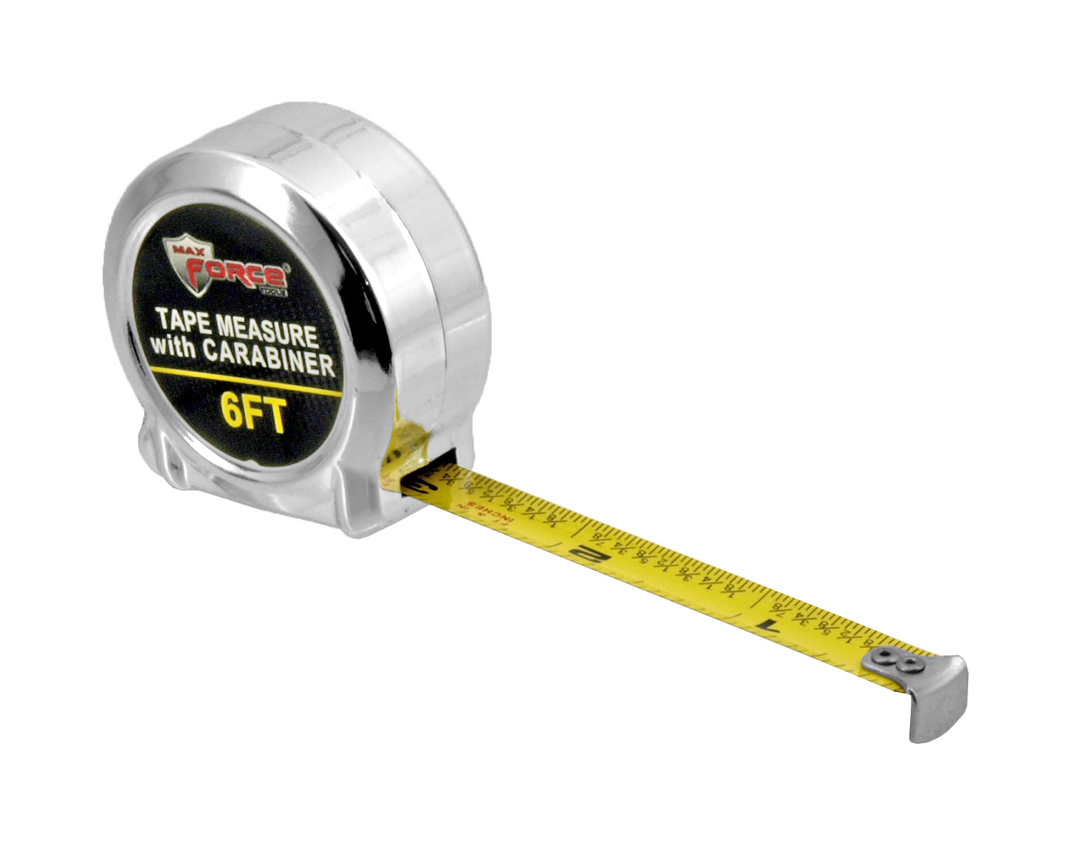 Max Force Carabineer Keychain 6 ft. Tape Measure Diamond Visions