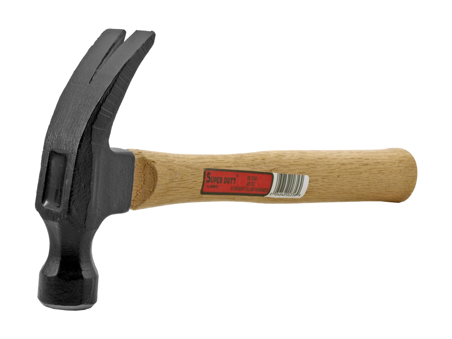 20 oz. Hammer Head Curved Claw Hammer with Wooden Handle Braco