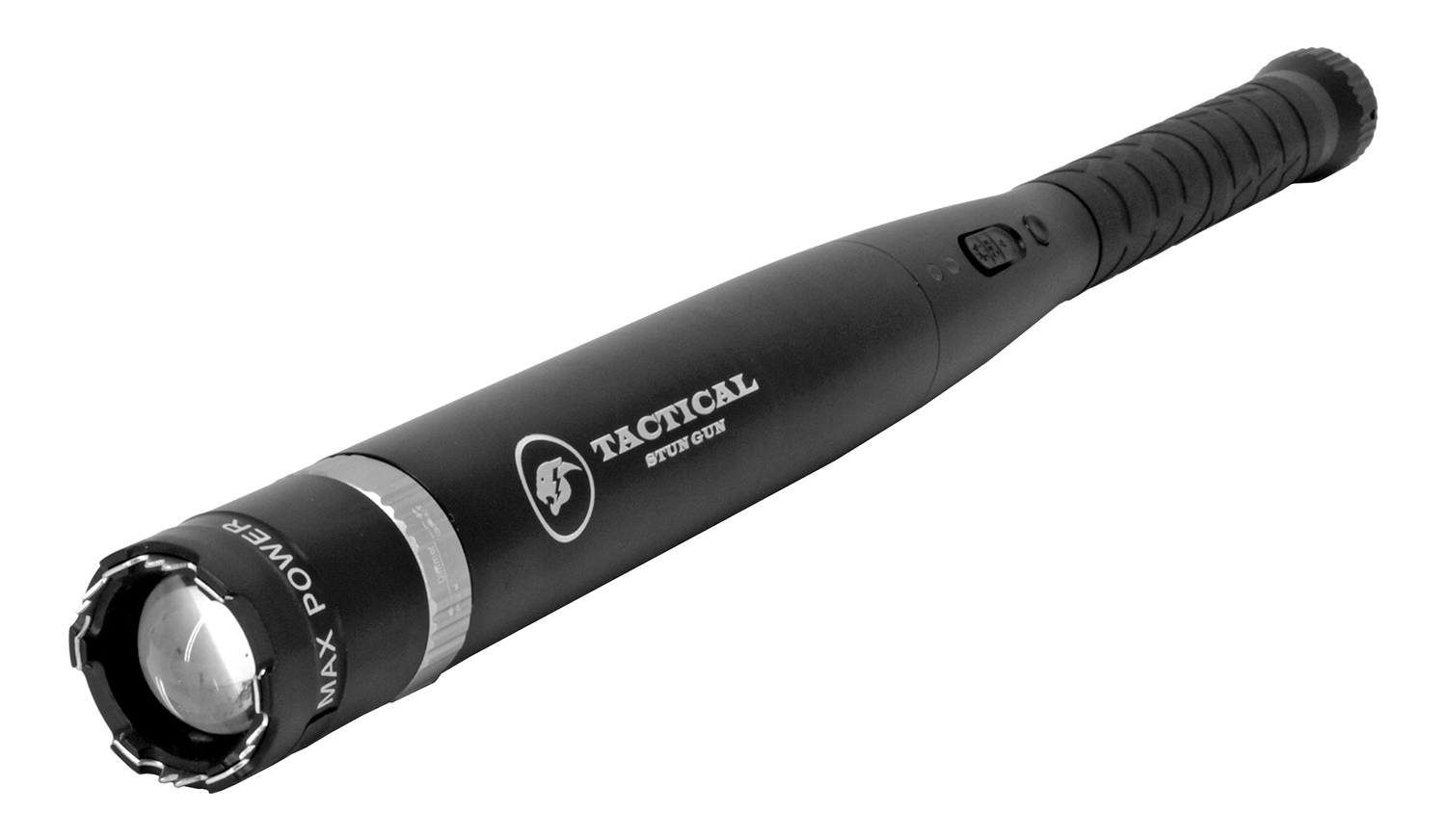 The Tactical Stun Gun and Baton with Flashlight Black