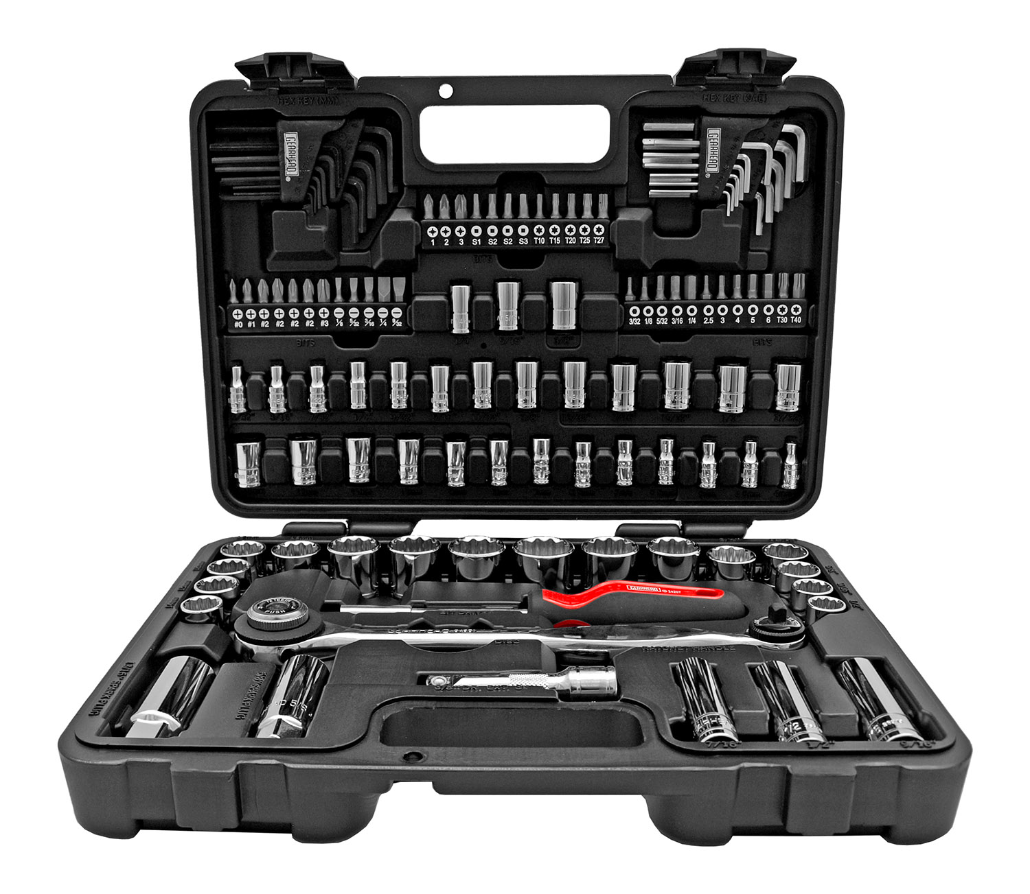 GearHead 120 pc. SAE and Metric Socket Set with 3in1 Ratchet Handle