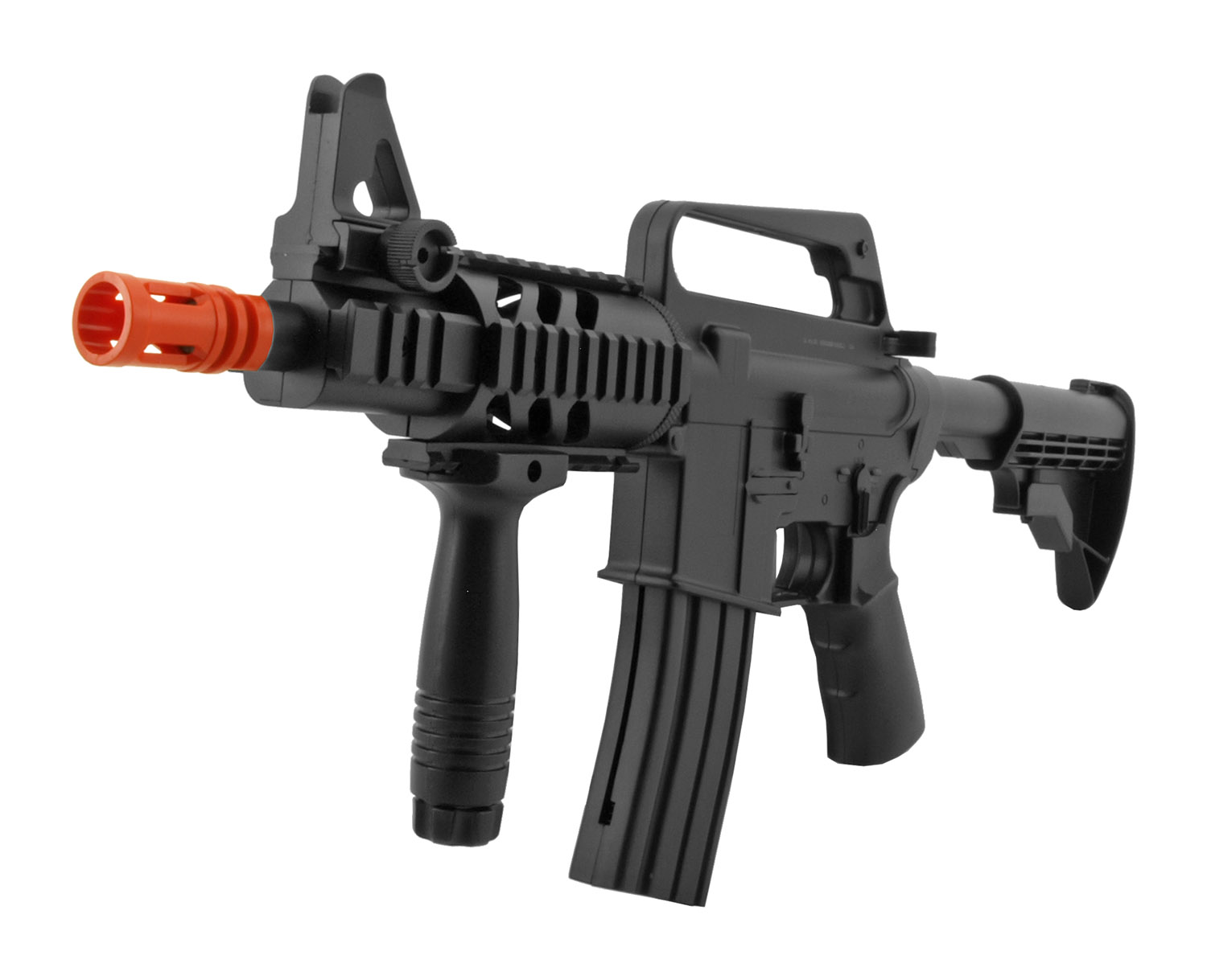 M16A5 M4A1 Stubby Spring Powered Military CQB Airsoft Assault Rifle Well