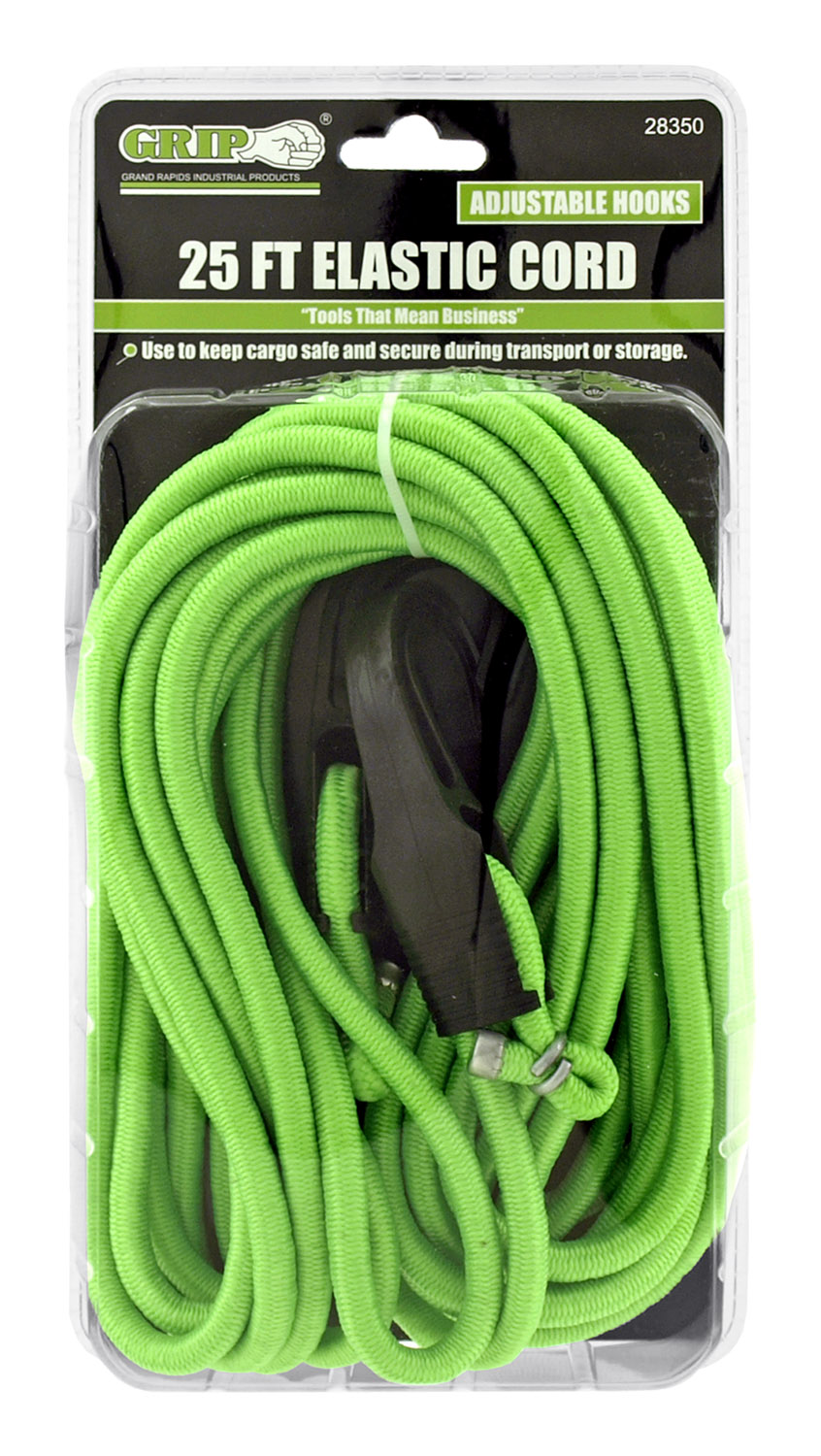 25 ft E$lastic Cord Bunji Cord Tie Down with Adjustable Non Marring Hooks 