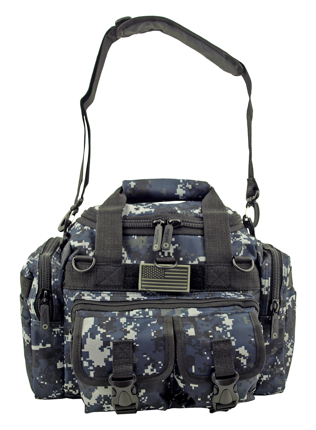 Mini Duffle Carry On Travel Gym Bag Blue Digital Camo