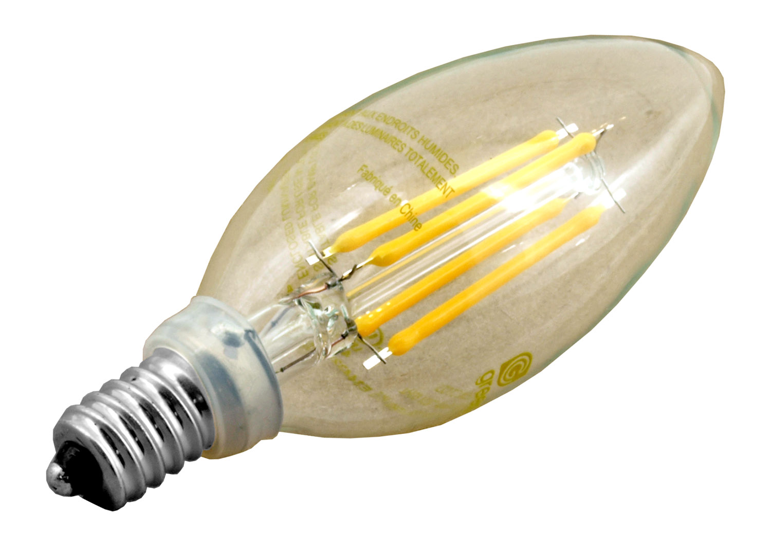 4 pk. B10 Chandelier LED Light Bulbs 330 Lumens 27000K