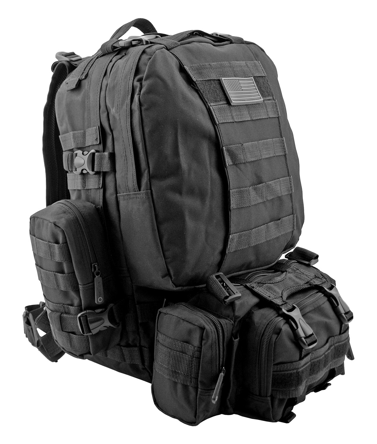 Large Tactical Assault Rucksack Backpack Black