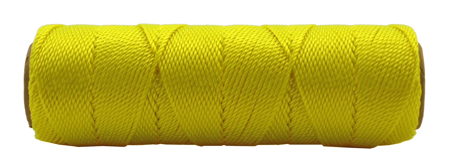 1/4 Lb. Nylon Seine Twine Rope - Construction Warning Yellow