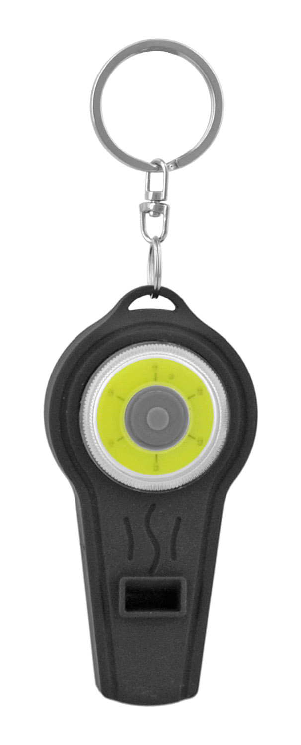 LED Flashlight and Whistle Keychain