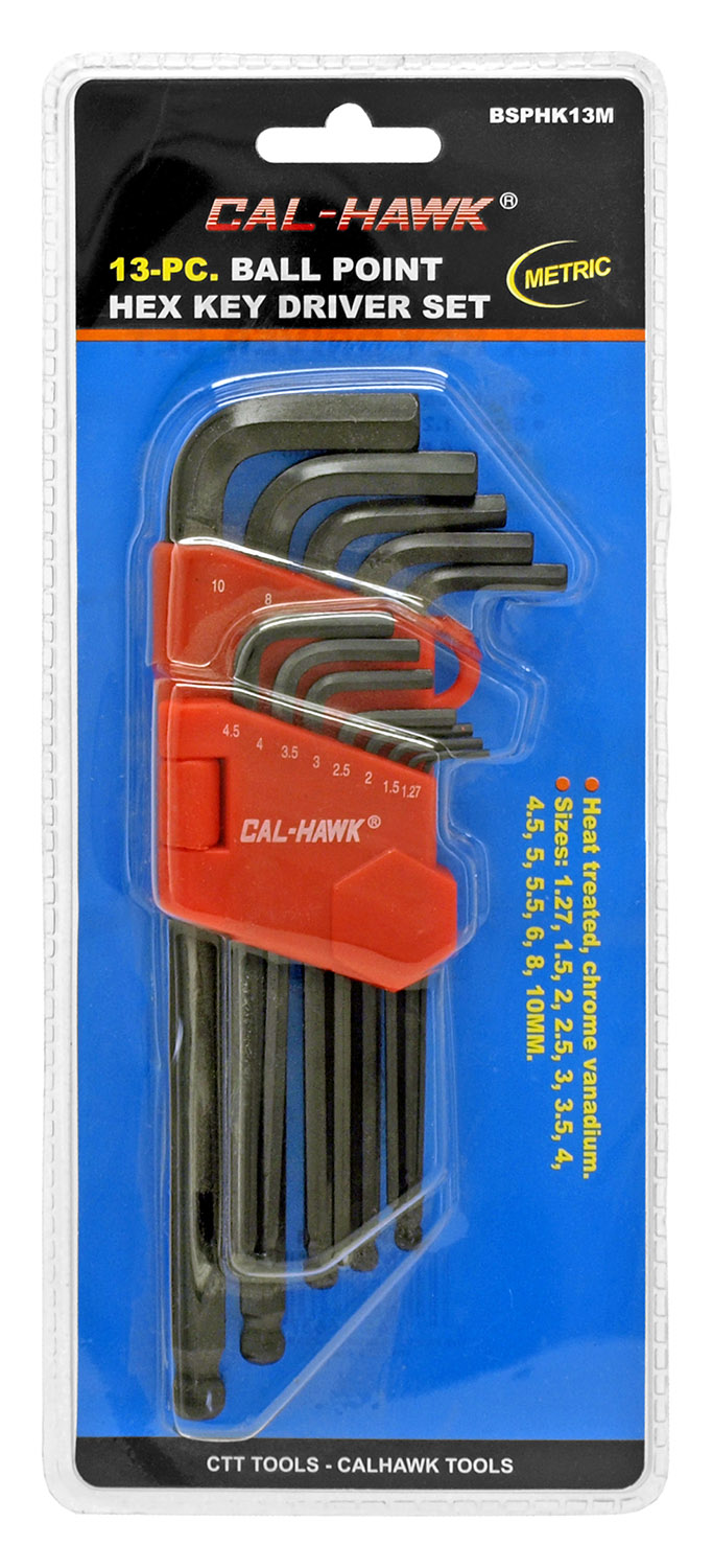 13-pc. Ball Point Hex Key Set - Metric