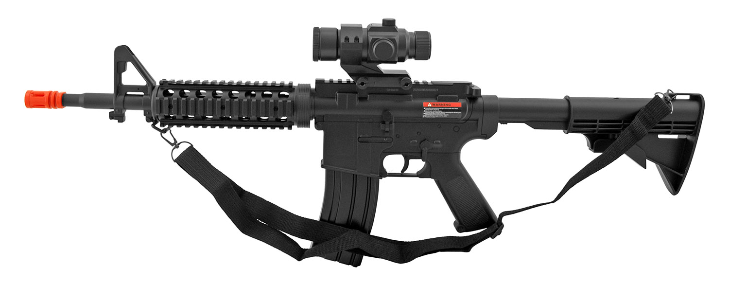 Well D2802 M4A1 AR15 Style Electric Powered Airsoft Assault Rifle