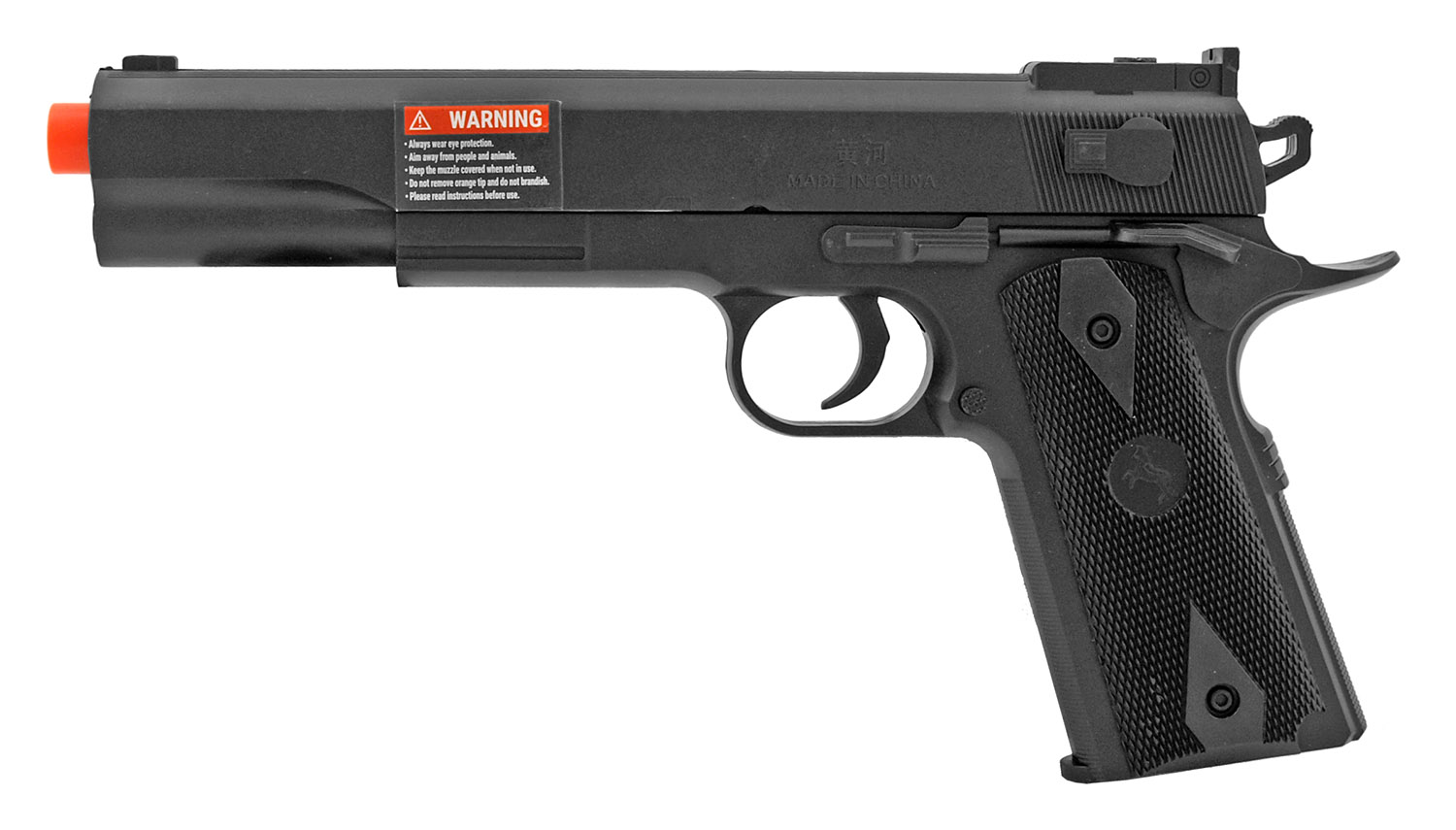ASP 1911 Extended Spring Powered Airsoft Pistol Black