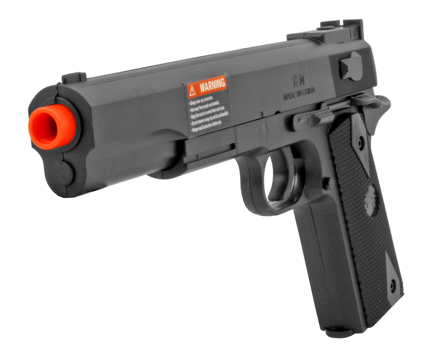 ASP 1911 Extended Spring Powered Airsoft Pistol Black