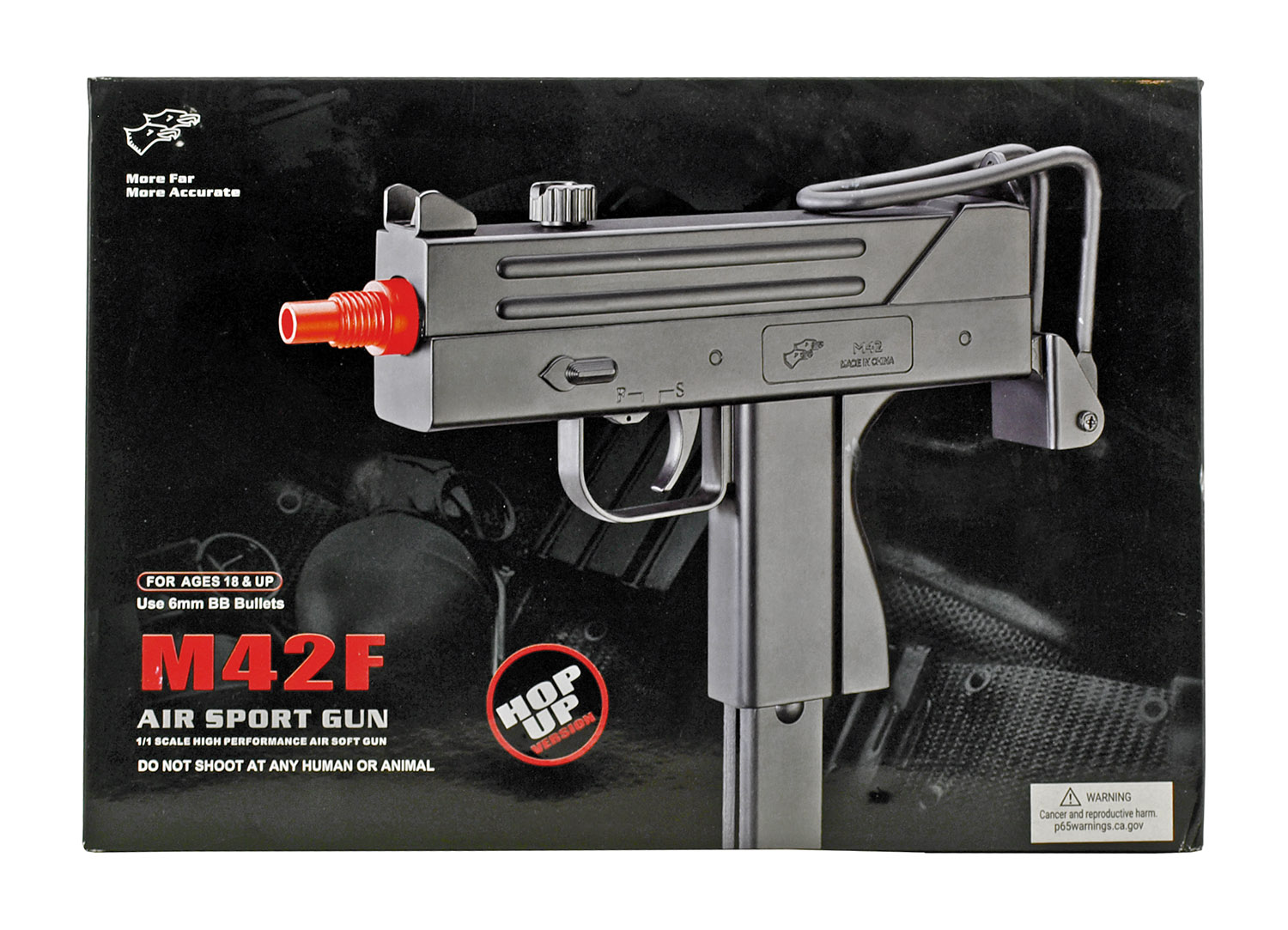 Double Eagle M42F Air Sport Spring Powered Airsoft Uzi Handgun Black