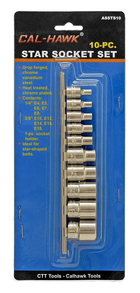 10-pc. Female Star Socket Set