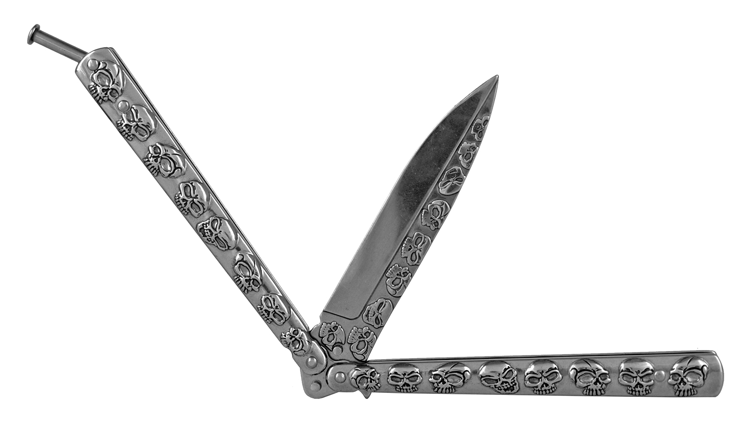 5.13" Stainless Steel Beginner Practice Butterfly Knife Chrome