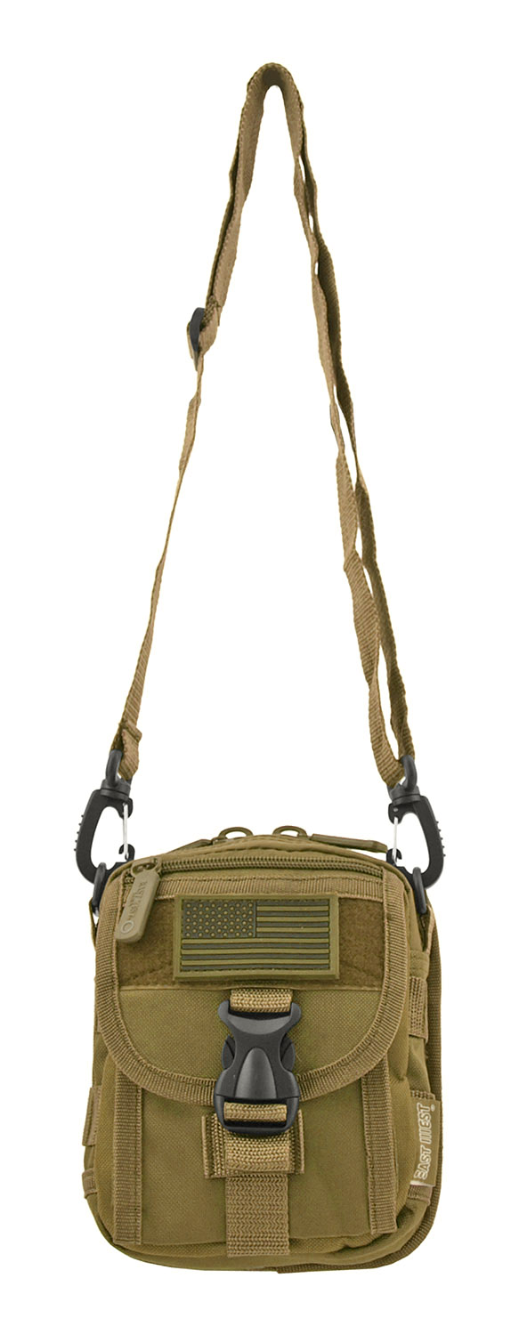 The Tactical Over the Shoulder Everyday Carry Attachment Bag Desert Tan