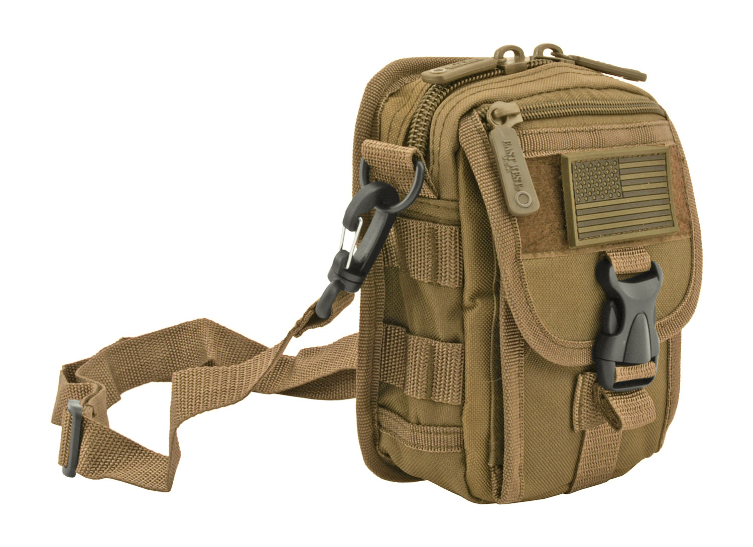 The Tactical Over the Shoulder Everyday Carry Attachment Bag Desert Tan