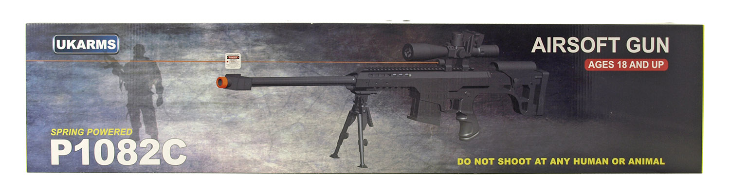 thumbnail image 2 of UKARMS P1200 M200 Bolt Action Airsoft Sniper Rifle Kit W/ Scope, Bipod & Laser – 3/4 Scale 2 of 6