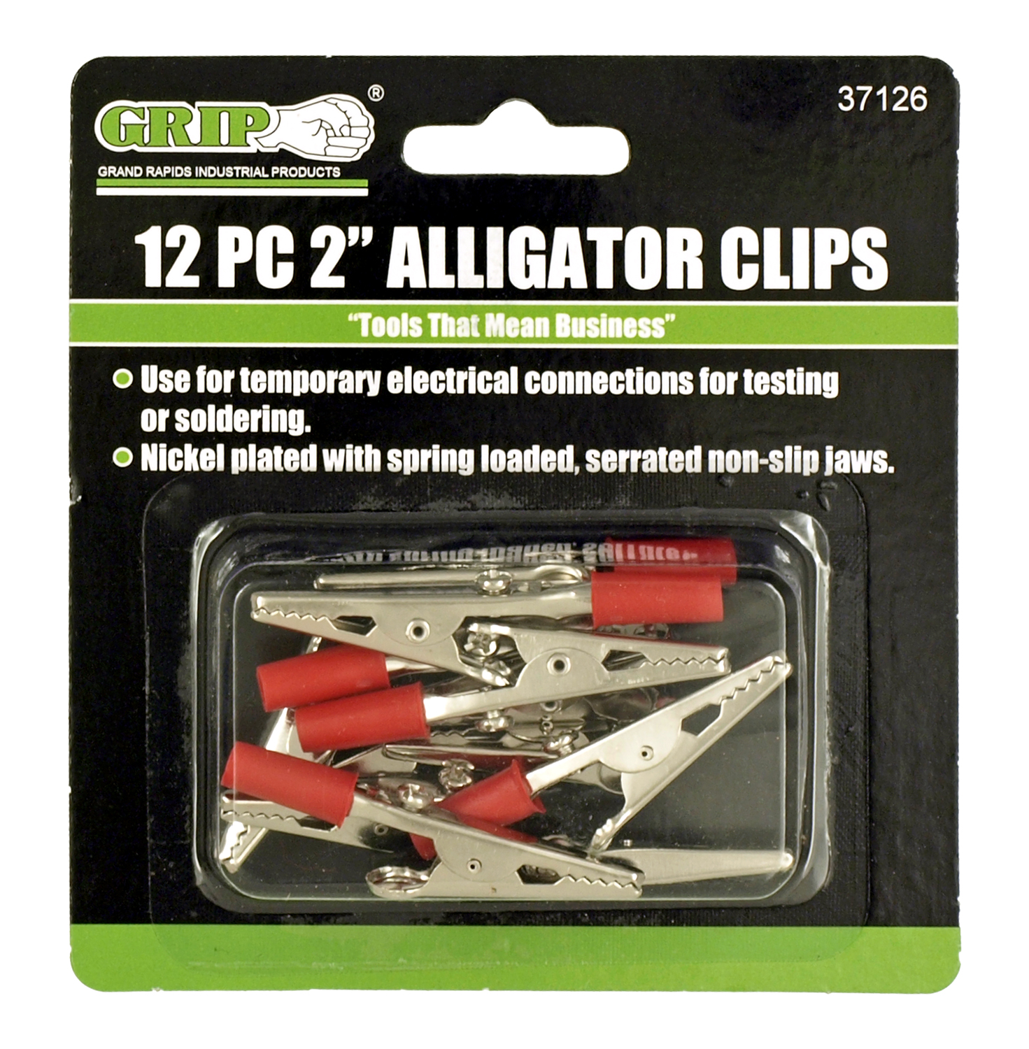 12 pc. 2" Alligator Clips Grip
