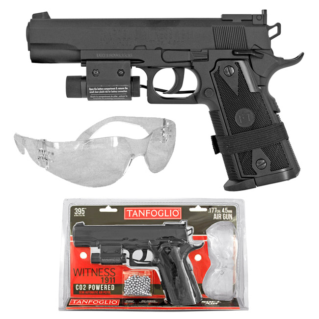 Tanfoglio Witness 1911 CO2 Powered BB Pistol Starter Kit