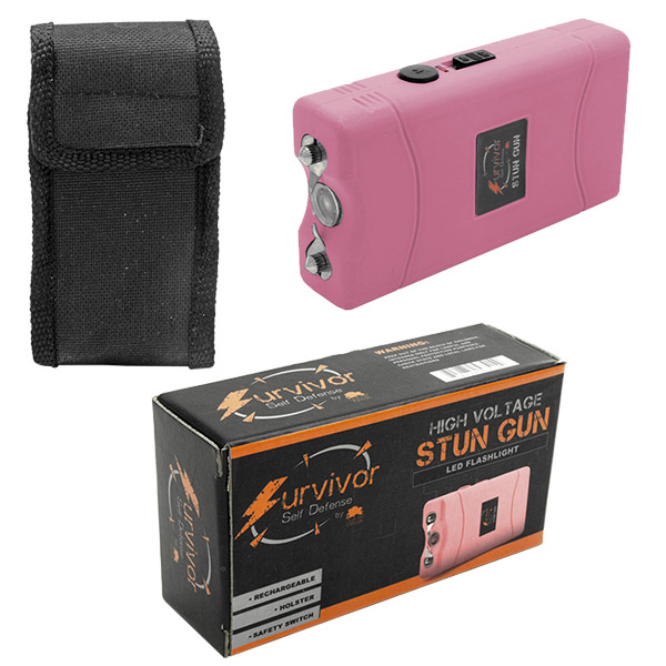 Survivor High Voltage Stun Gun Pink