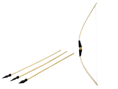 Wooden Bow with Arrows
