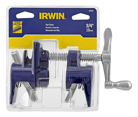 IRWIN QUICK-GRIP 3/4" Pipe Clamp – Easy-Release Clutch, Ergonomic Handle, No Threaded Pipe Needed (224134)